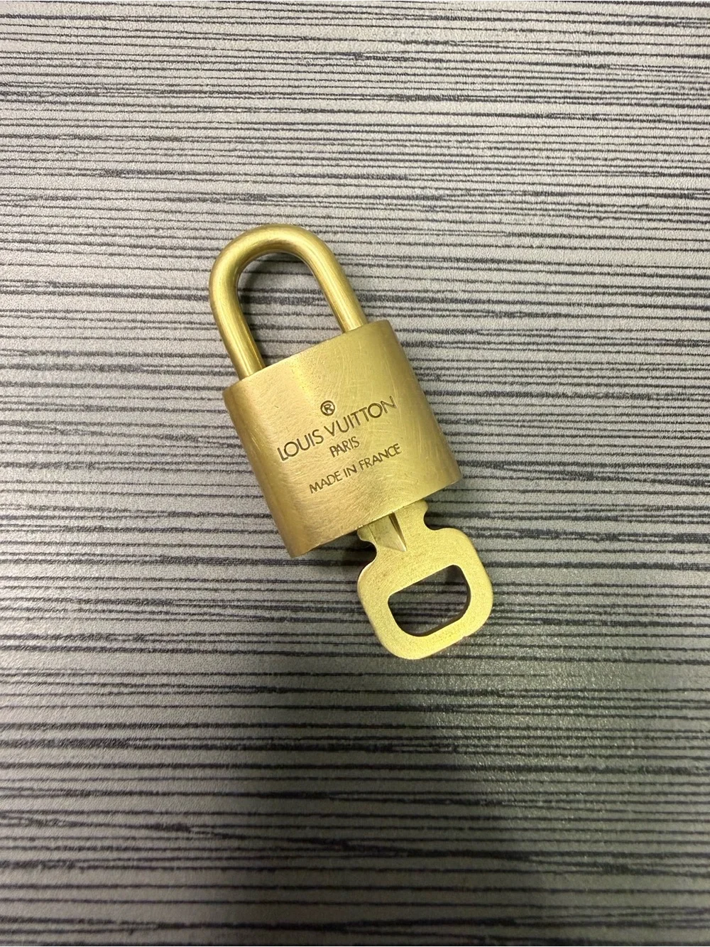 Louis Vuitton Gold Tone Lock And Key #323